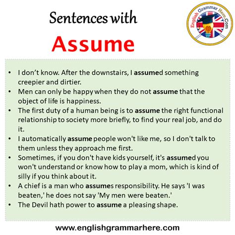 assume deutsch|assume sentence examples.